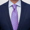 The Mazzarò Purple and Blue Duchesse Silk Tie