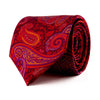 Cravatta Rossa Motivo Paisley Siciliano Seta Duchesse