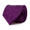 Purple Mandala of Prosperity Duchesse Silk Tie
