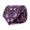 Purple Pimpernel William Morris Duchesse Silk Tie