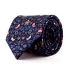 Blue and Red Strawberry Thief William Morris Duchesse Silk Tie
