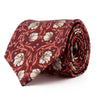 Red Pimpernel William Morris Duchesse Silk Tie