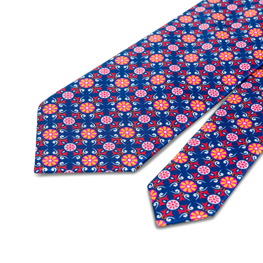 Cravatta Skinny Nera Con Pianeti | Disponibile - Foto 7