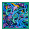 The Carnival of Venice Green Silk Pocket Square