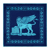 The Lion of Saint Mark Blue Silk Pocket Square