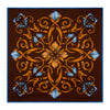 The Flower of Venice Brown Silk Pocket Square