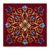 The Flower of Venice Burgundy Silk Pocket Square