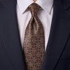 The Gritti Brown and Yellow Duchesse Silk Tie