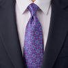 The Gritti Pink and Blue Duchesse Silk Tie