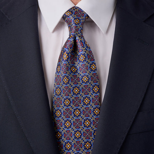 Murano Blue Duchesse Silk Tie