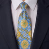 Venice Yellow and Light Blue Duchesse Silk Tie