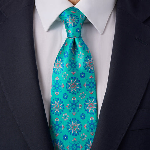 The Doge Palace Green Duchesse Silk Tie