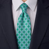 The Serenissima Green Duchesse Silk Tie
