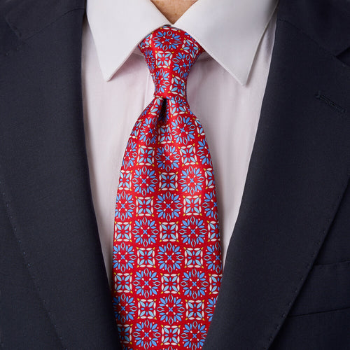 St.Mark's Basilica Red Duchesse Silk Tie