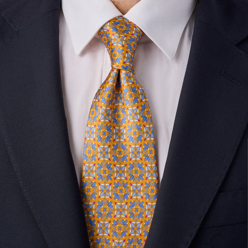 St.Mark's Basilica Yellow Duchesse Silk Tie