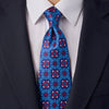 Grimani Palace Blue and Red Duchesse Silk Tie