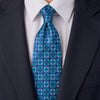 St.Mark's Basilica Green and Blue Duchesse Silk Tie