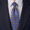 The Rialto Blue and Yellow Duchesse Silk Tie