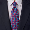 The Rialto Blue and Red Duchesse Silk Tie