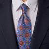 The Mosaic of Venice Yellow Orange Blue Duchesse Silk Tie