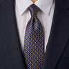 Venetian Elegance Blue and Yellow Duchesse Silk Tie