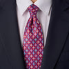 The Noble Crest Red Duchesse Silk Tie