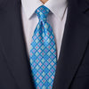 The Noble Crest Light Blue Duchesse Silk Tie