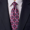 Ca' D'oro Blue and Red Duchesse Silk Tie