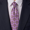 Ca' D'oro Purple Pink and Yellow Duchesse Silk Tie