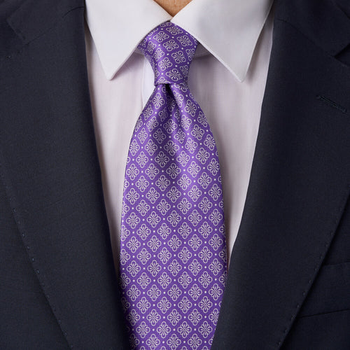 Cravatta Stile di Venezia Viola Seta Duchesse