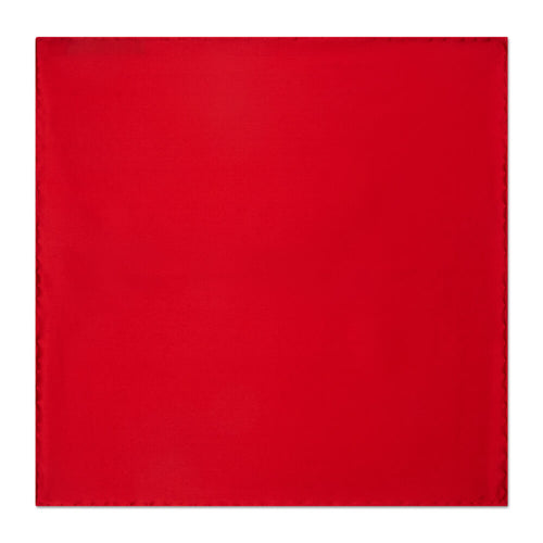 Red Solid Satin Silk Pocket Square