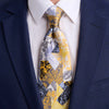 Paisley Masterpiece Yellow and Black Duchesse Silk Tie
