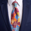 Paisley Masterpiece Burgundy and Orange Duchesse Silk Tie