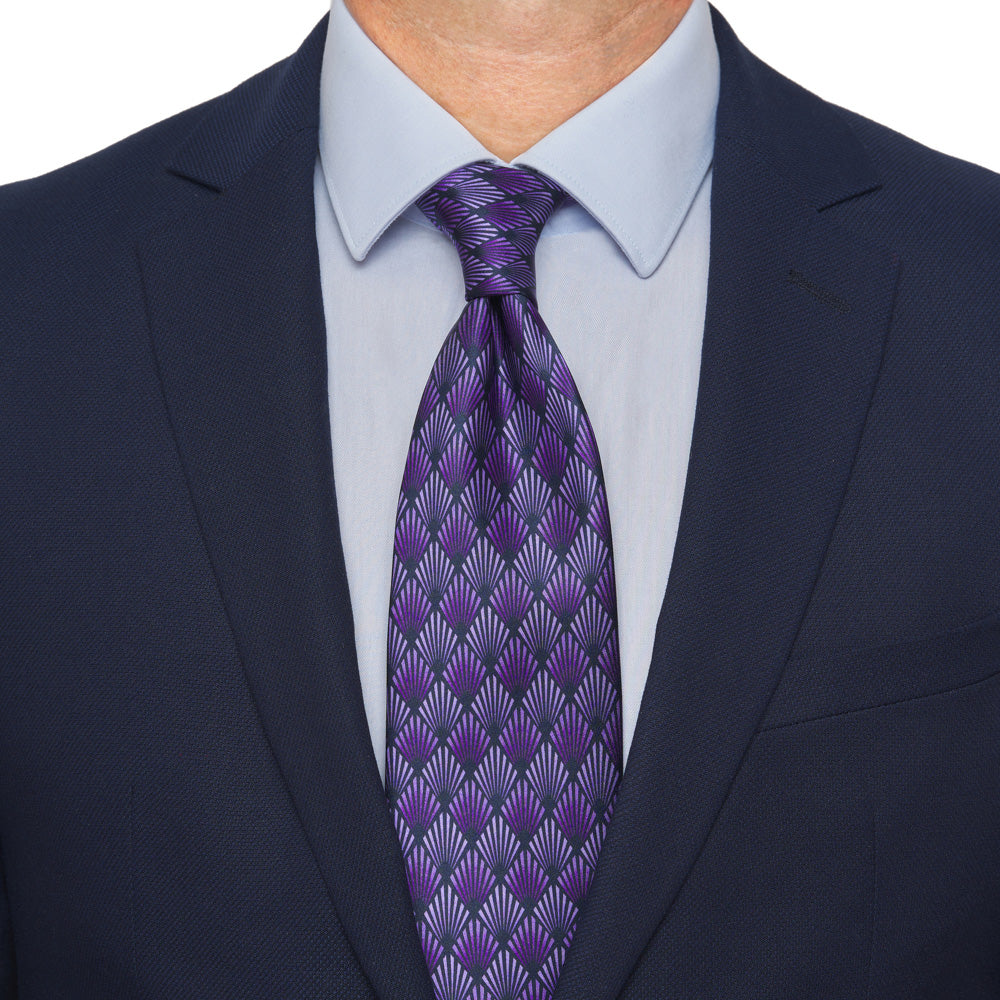 purple satin tie