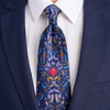 PRE-ORDER - Garden of The Owls and Hares Blue Duchesse Silk Tie