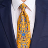PRE-ORDER - Garden of The Owls and Hares Yellow Duchesse Silk Tie