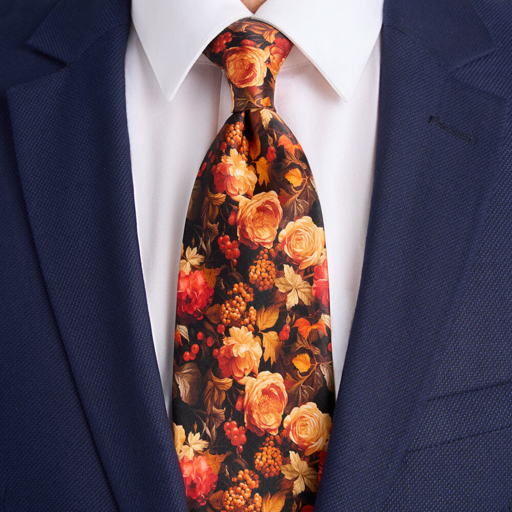 Roses of Sicily Multicolour Duchesse Silk Tie – Silvio Fiorello