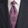 Cravatta Giardino Zisa Viola Seta Twill