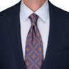 Orange and Blue Royal Elegance Duchesse Silk Tie