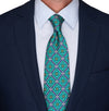 Green and Blue The Duke of Normandy Duchesse Silk Tie