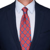 Red and Blue The Duke of Normandy Duchesse Silk Tie