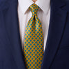 Cravatta Seme della Vita Giallo Seta Duchesse