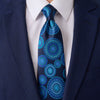 Mandala of The Universe Blue Duchesse Silk Tie