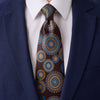 Mandala of The Universe Brown Duchesse Silk Tie