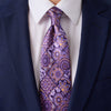 Cravatta Mandala della Creazione Lilla Seta Duchesse