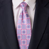 Santa Maria Tile Pink Duchesse Silk Tie