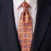 Santa Maria Tile Orange Duchesse Silk Tie