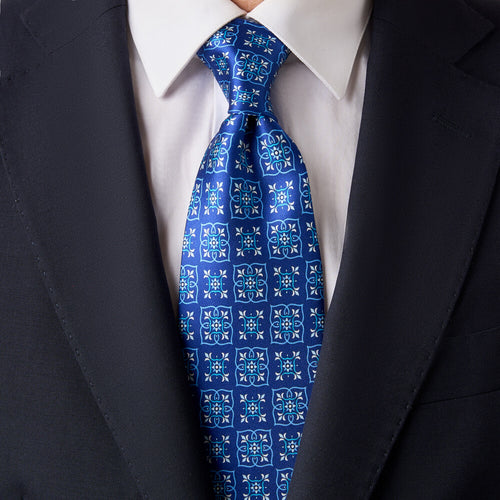 Camastra Blue Duchesse Silk Tie