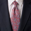 San Giuliano Red and Light Blue Duchesse Silk Tie