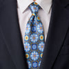 Ortigia Ceramic Blue Duchesse Silk Tie